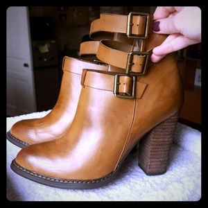 Chinese Laundry - Brown Leather Booties - Size 9.5