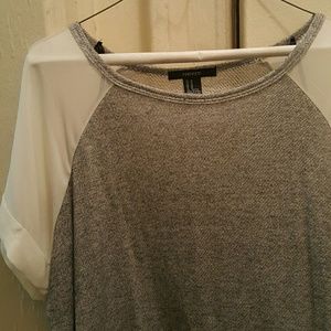 Grey and white forever 21 shirt