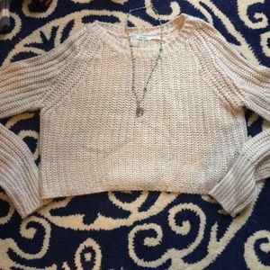 Urban Outfitters soft crop ivory sweater S
