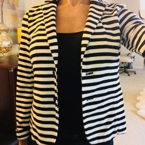 LOFT Striped Jersey Blazer