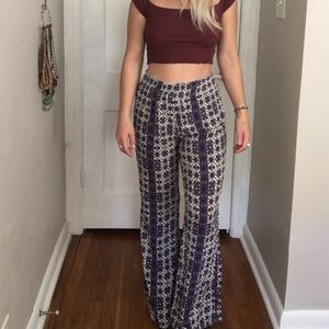 Brandy Melville silk wide leg pants