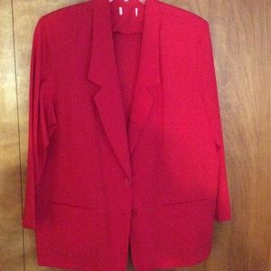 Plus Size Red Blazer