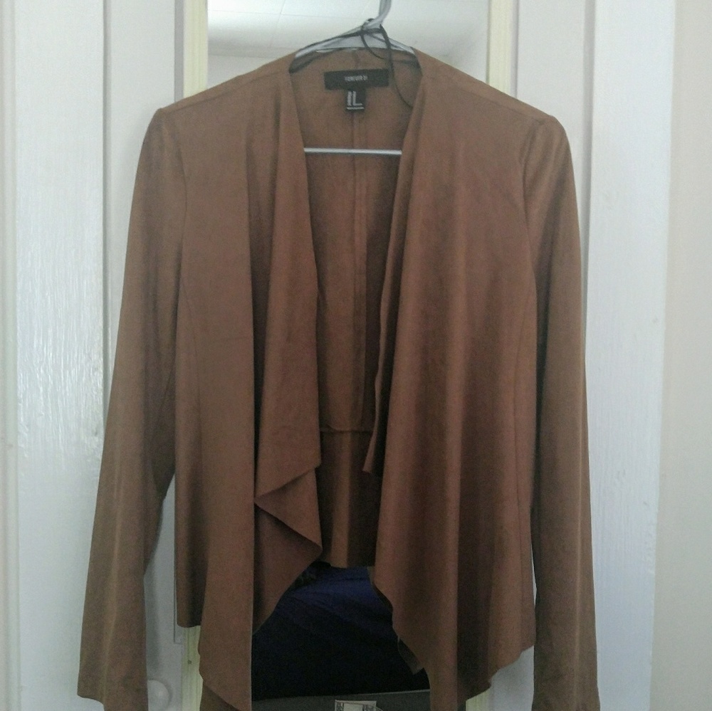 Forever 21 Tan Suede Blazer