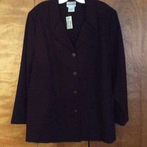 Brand New Pluz Size Red pin strip blazer