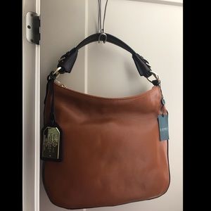 NWT Ralph Lauren Hobo Leather Purse