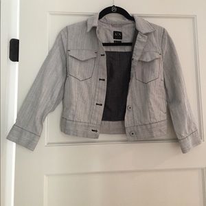 SOLD Armani Exchange gray denim jacket