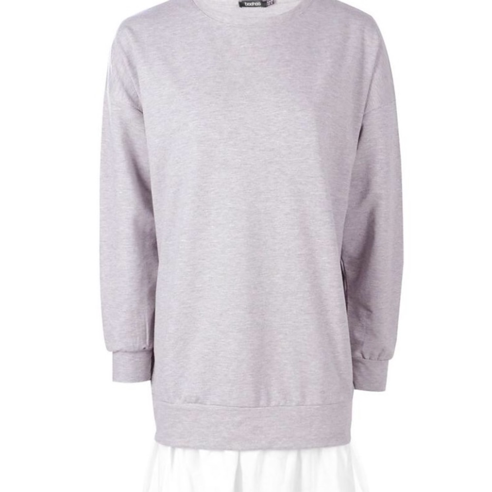 🌸 2 in 1 Gray Sweater Dress