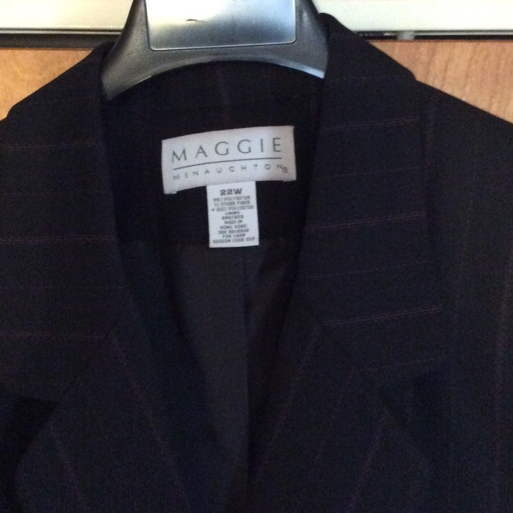 Plus Size Pinstriped Blazer, Fully Lined - image 2