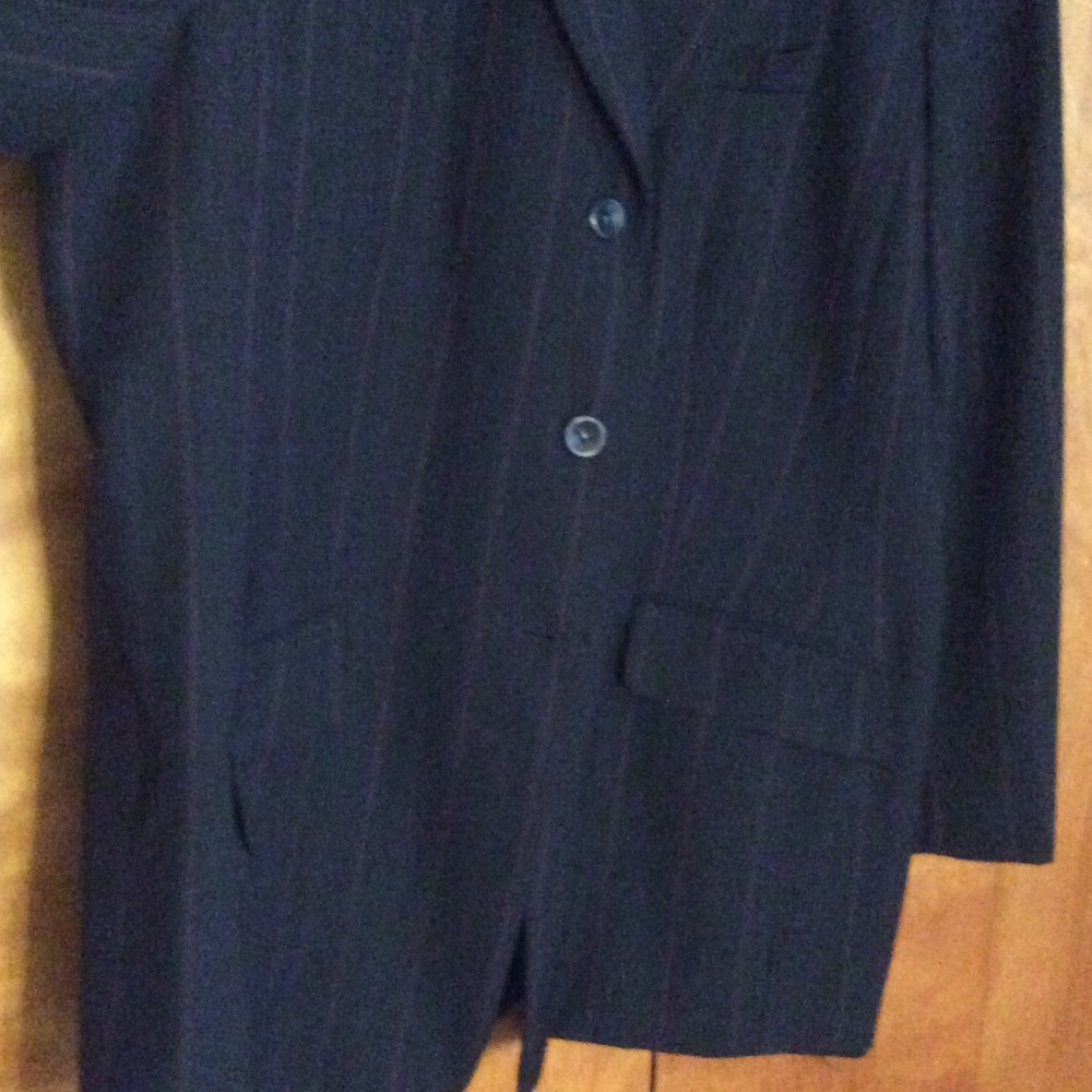 Plus Size Pinstriped Blazer, Fully Lined - image 3
