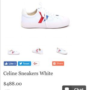 White sneakers (blue)