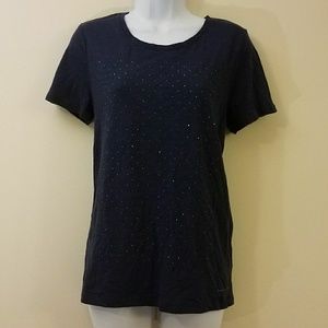 NEW Tommy Hilfiger M Blue Sequins Relaxed Fit Top