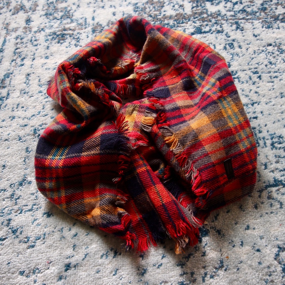 Plaid Print Infinity Scarf