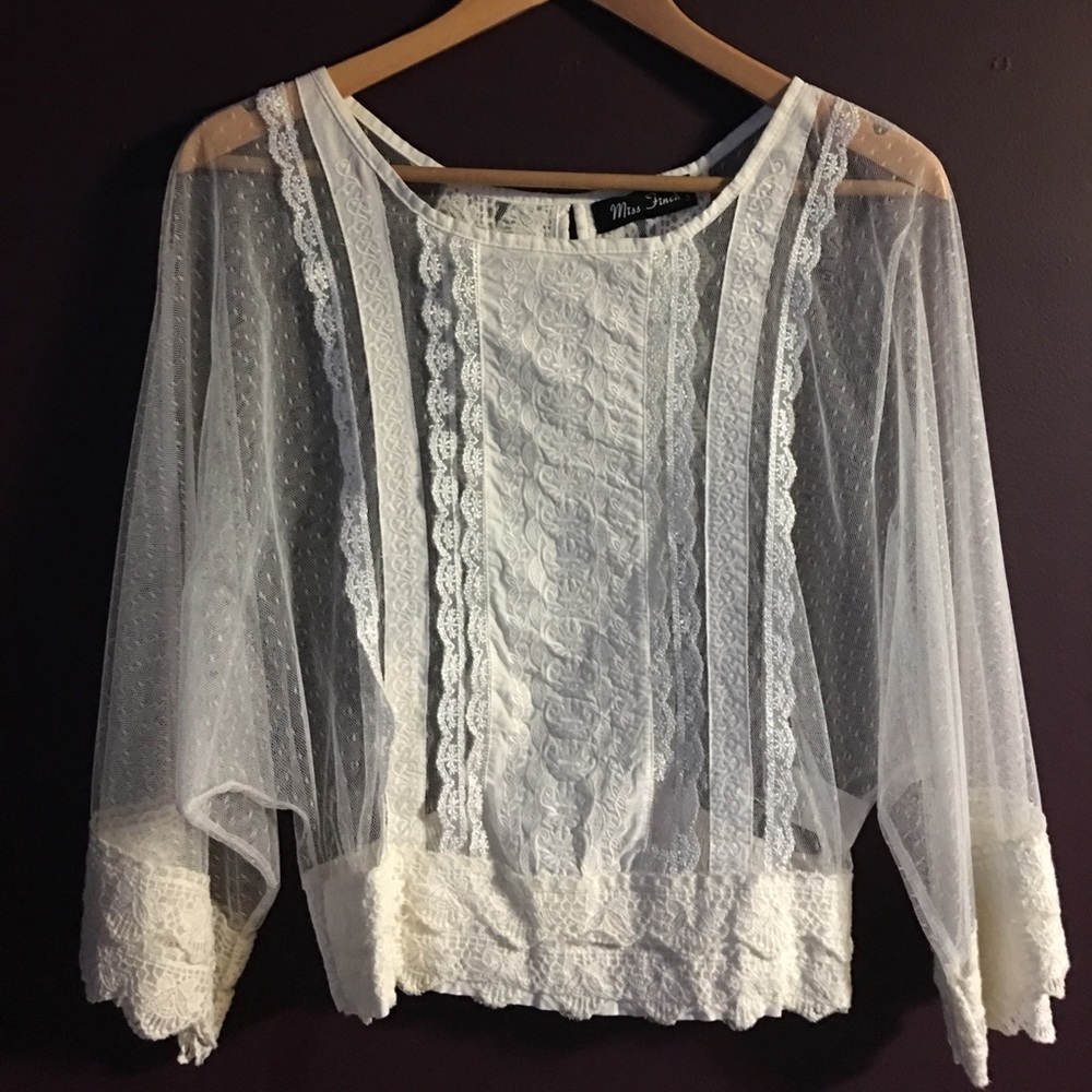 Sheer white blouse