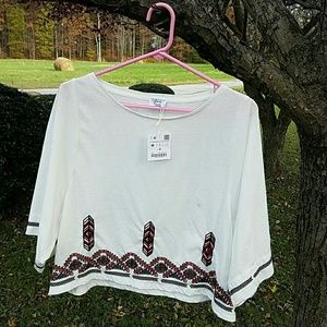 {Zara} Embroidered Shirt