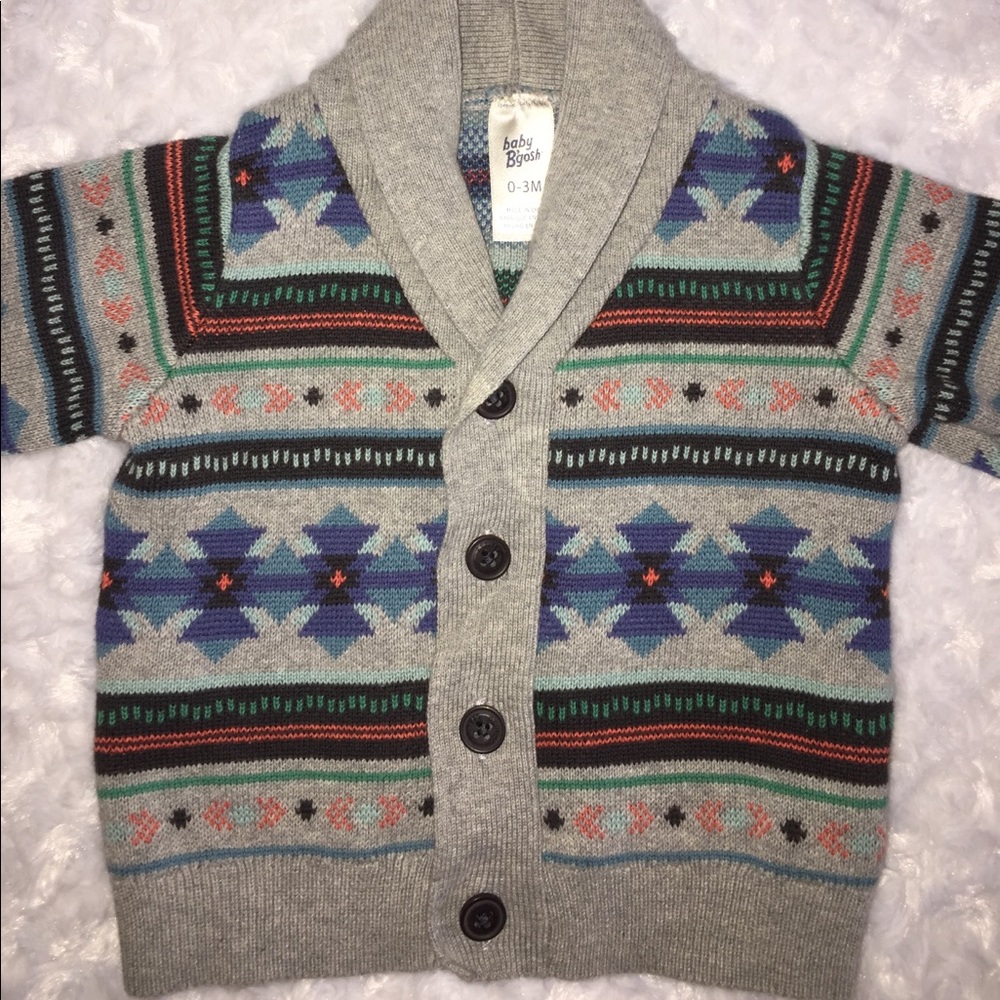 Boys Oshkosh baby cardigan 0-3 months