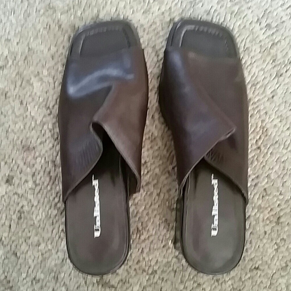 Womens brown Open toe mules