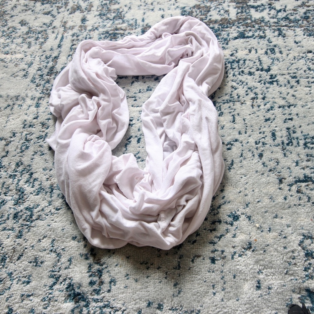 American Apparel White Circle Infinity Scarf