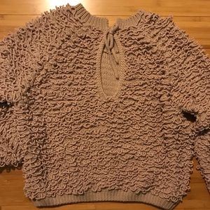 Tie-Back Dusty Mauve Oversized Sweater