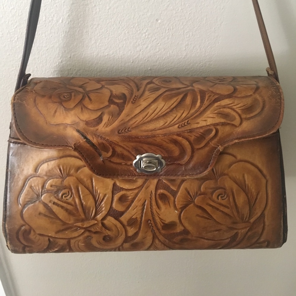 Vintage Tooled Leather Purse