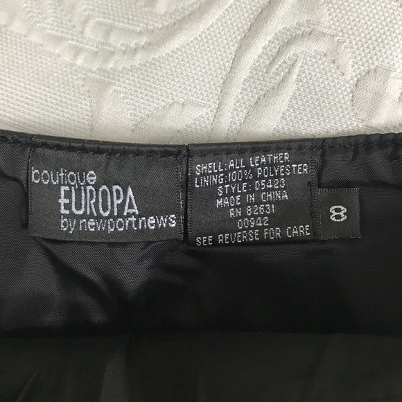 Vintage 90s 100% Leather Skirt - Picture 2 of 5