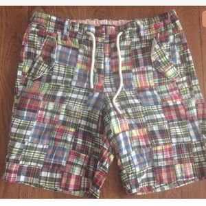 J crew madras plaid Shorts size 2 City Fit