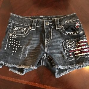 Miss Me American Flag Shorts