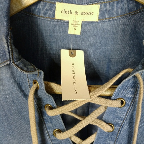 💞 NWT Cloth&Stone chambray shirt - Picture 3 of 6