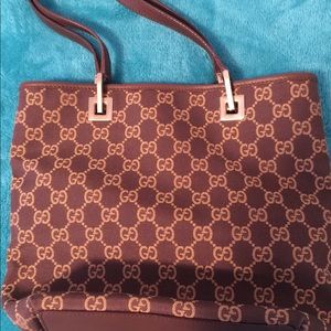 Authentic Gucci GG Canvas Tote-Small