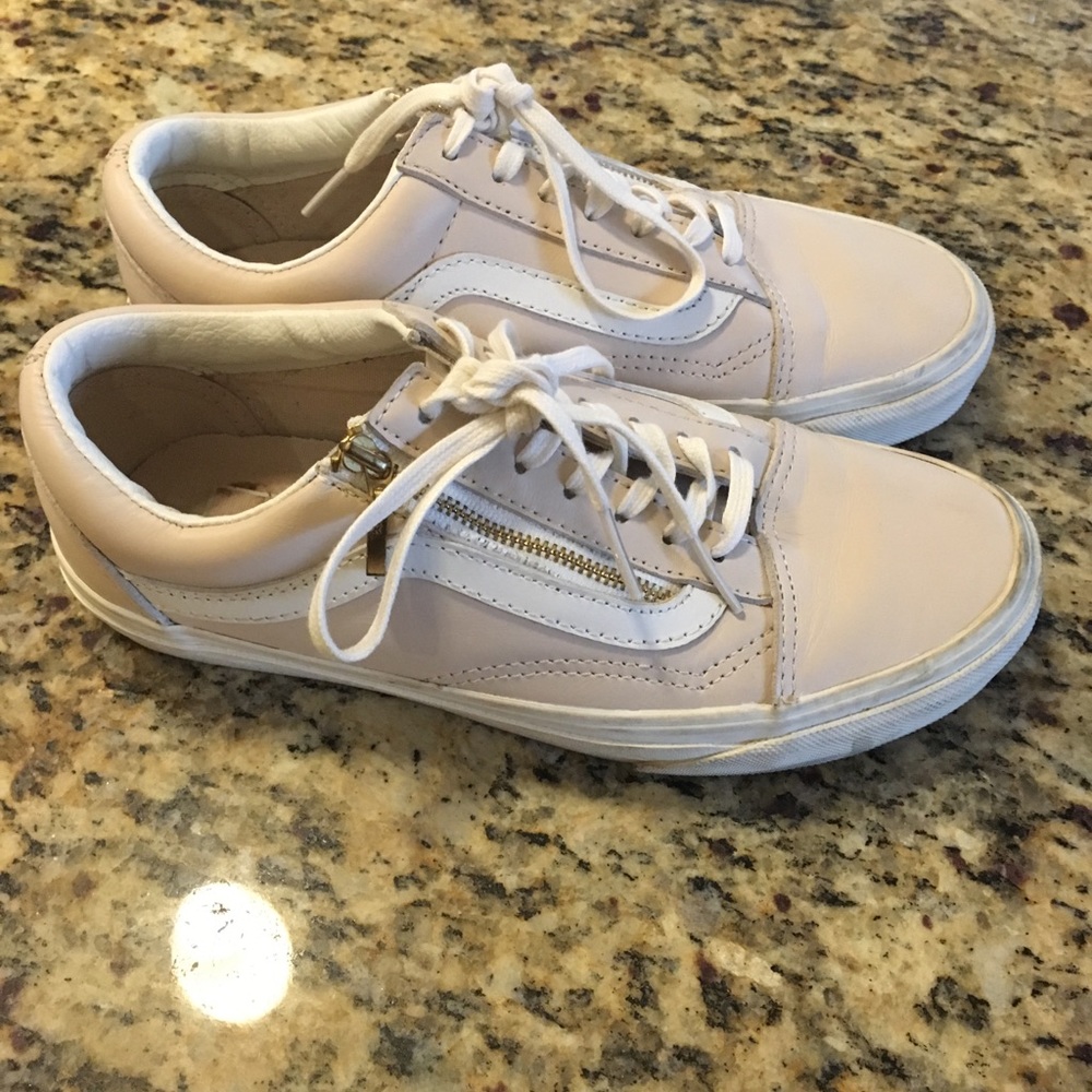 Light pink leather vans
