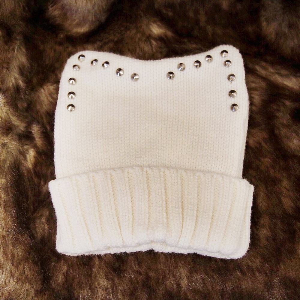 Studded Cat Ear Beanie