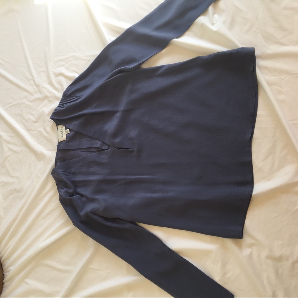 Sabine grey blue silk top