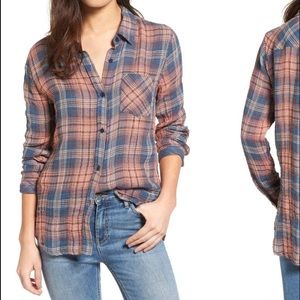 Anthropologie Rails brand Jerrah Metallic Plaid