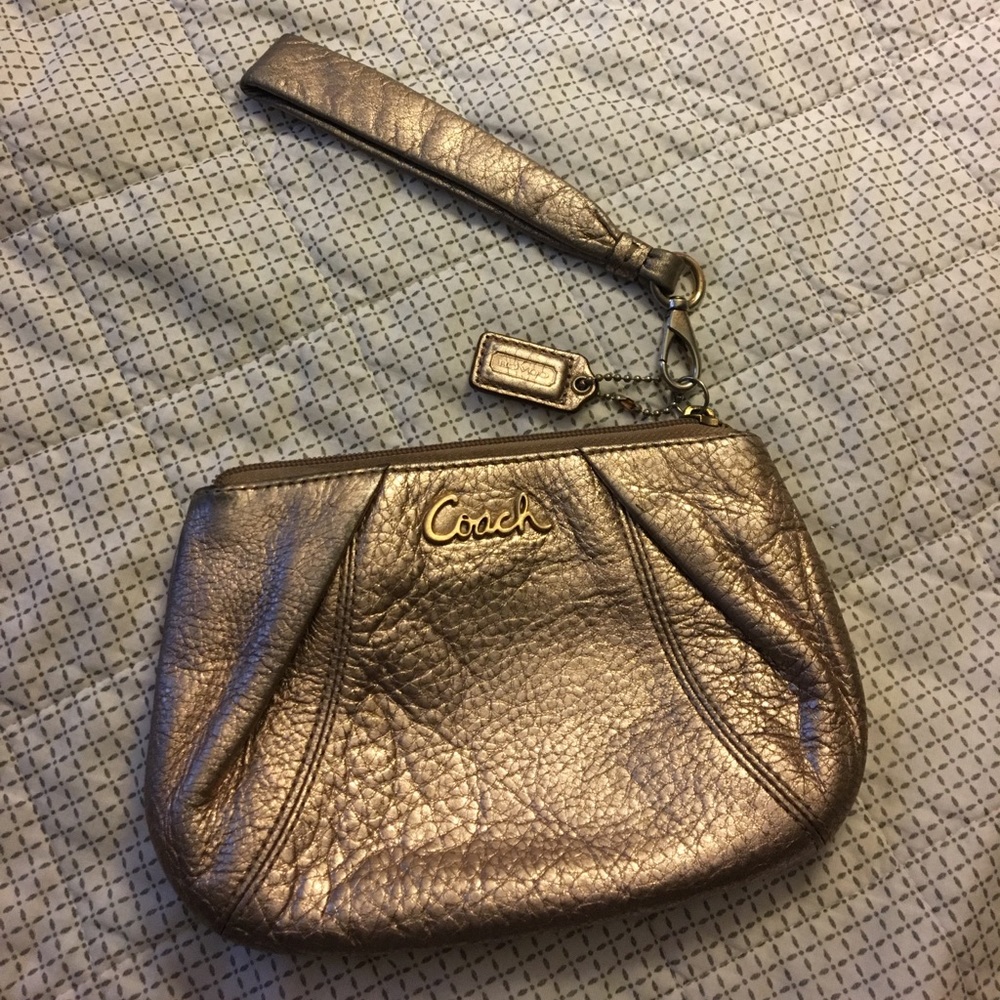 Gold Coach Wristlet