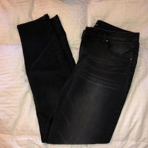 black high waist skinny jeans