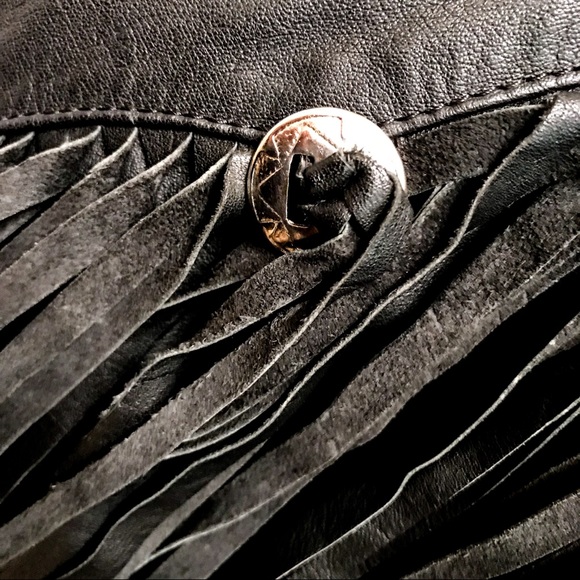 SALE! Wilson’s Leather Vintage Western Boho Motorcycle Jacket w/Fringe - Picture 5 of 7