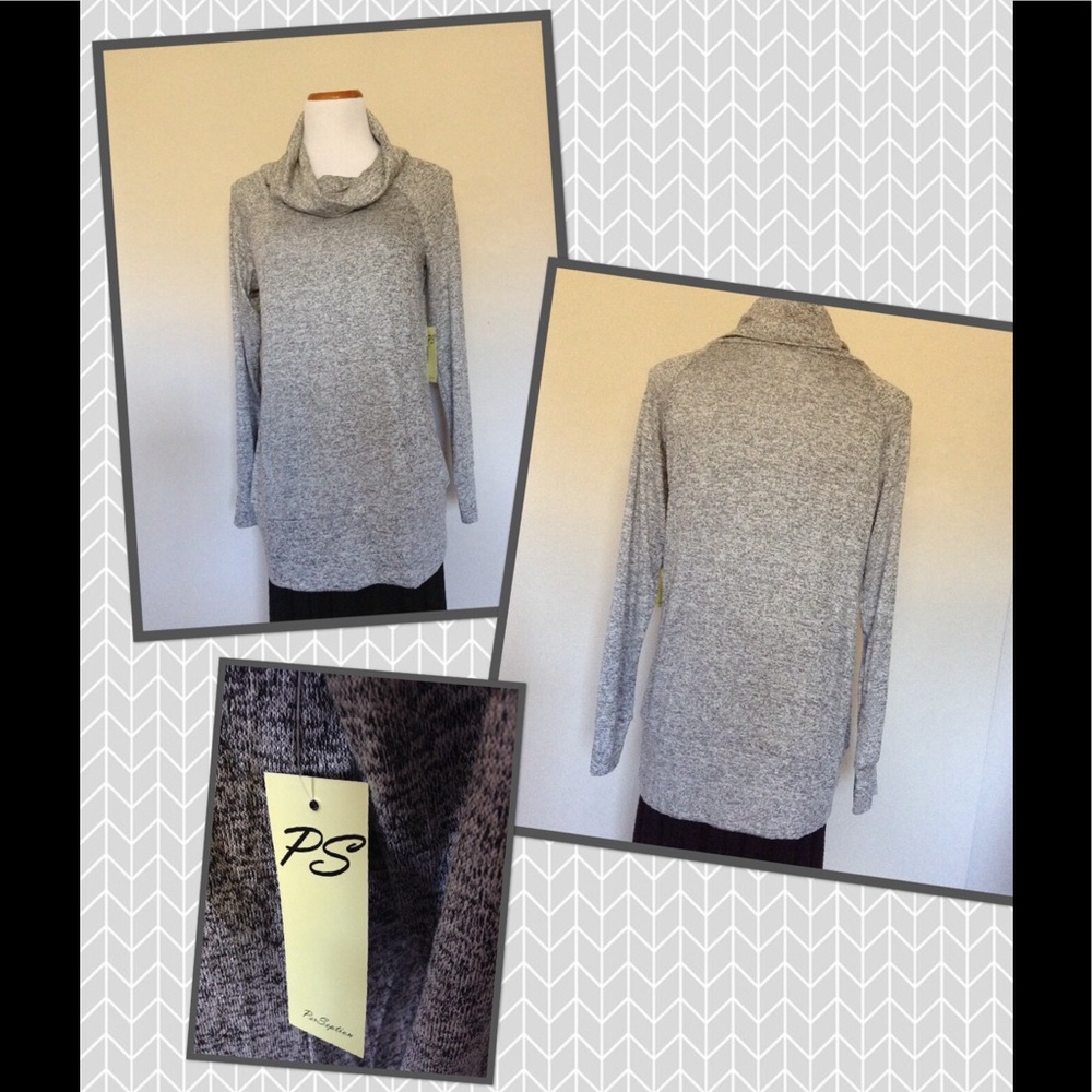 Light Heather Gray Cowl Tunic