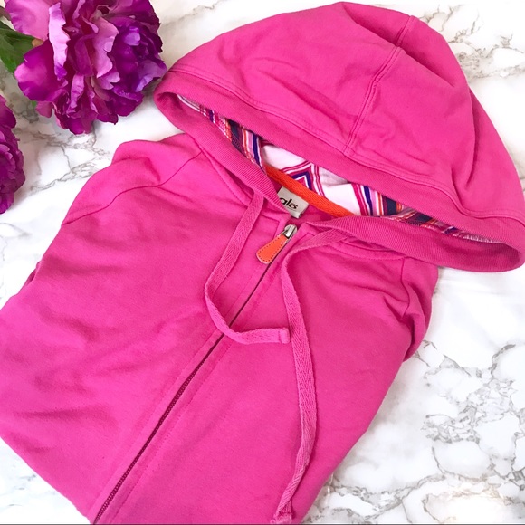 ALO Yoga Tops - ALO Yoga 3/4 Sleeve Pink Hoodie Sweatshirt