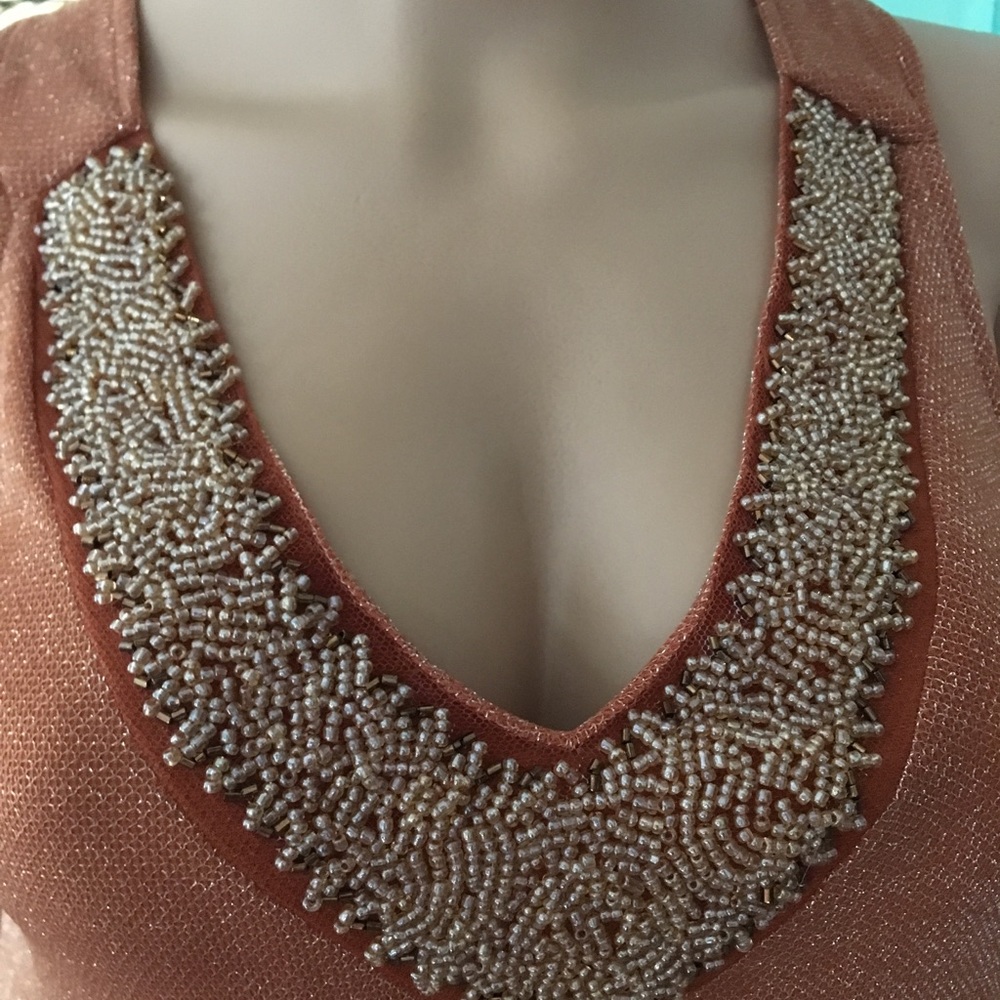 NWT - Beautiful Sleeveless V Neck w/T Back-Stunner
