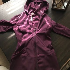 EUC Studio jacket in Purple. Reversible.