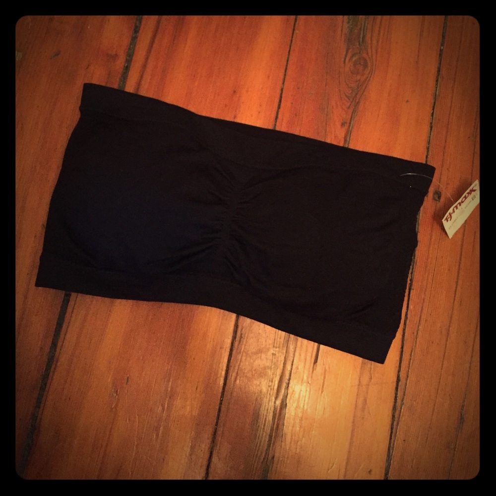 🔴 Black Bandeau with padding. TJ-Maxx. NWT