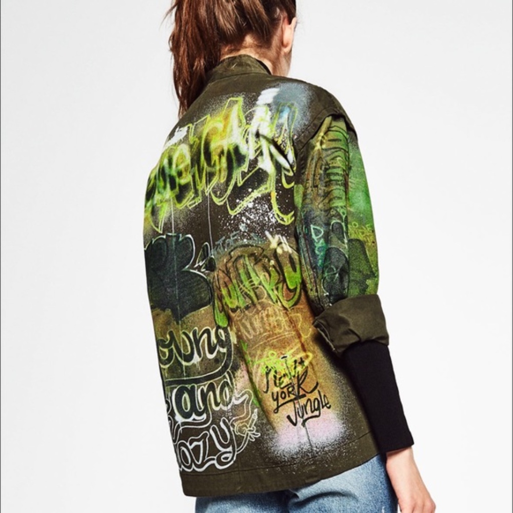 Zara Graffiti Parka Jacket