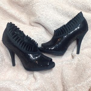 INC sequined heels/ booties size 8 Fabulous