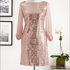 Eva Mendes Pink Sequin Dress