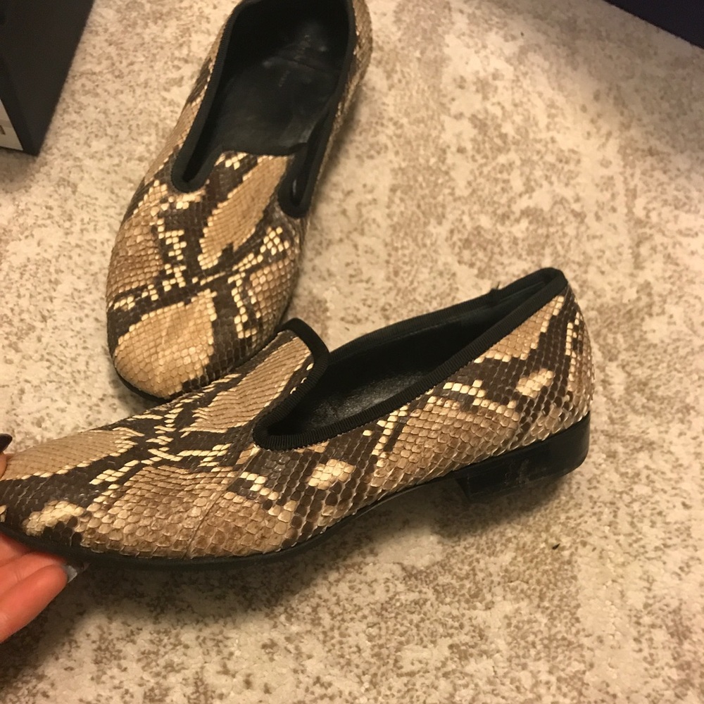 Celine snakeskin loafers