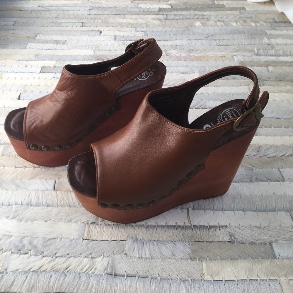 Jeffrey Campbell leather platform wedge