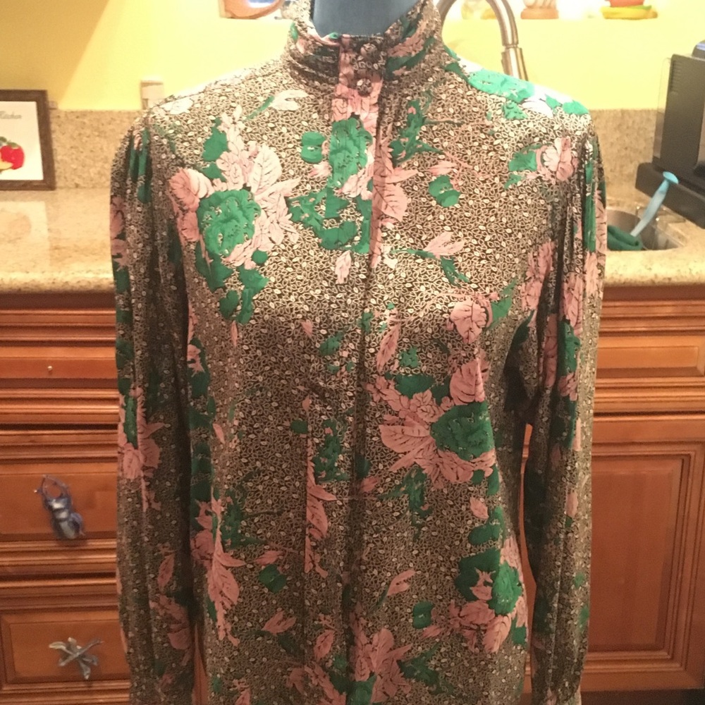 Paul Stanley Vintage silk top sz 4