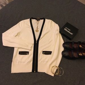 Classy Ann Taylor Zipper Sweater size M