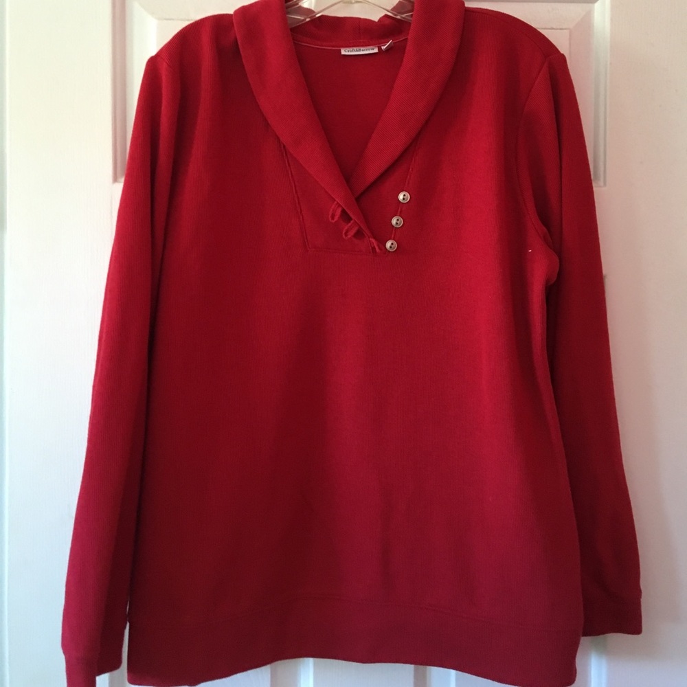 Croft&Barrow Red Sweatshirt XL