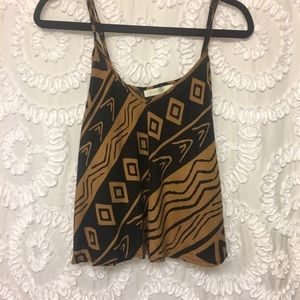 Black and Brown Printed MinkPink Tank Top