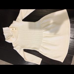 Cream sweater dress